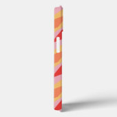 Coques Case-Mate iPhone Monogramme Rétro Hippie Années 70 Rose Géométrique (Verso / Droite)