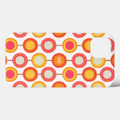 Coques Case-Mate iPhone Monogramme Retro rose orange chic fille Motif (Verso (horizontal))