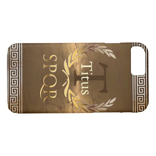 Coques Case-Mate iPhone Monogramme romain (Dos (Horizontal))