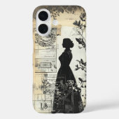 Coques Case-Mate iPhone Monogramme romantique de collection victorienne (Verso)