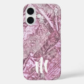 Coques Case-Mate iPhone Monogramme Rose Abstrait (Verso)