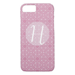 Coque iPhone 8/7 Monogramme rose avec Motif