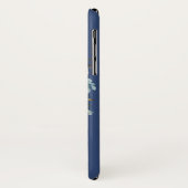 Coques Case-Mate iPhone Monogramme Rose bleu foncé or (Dos/Gauche)