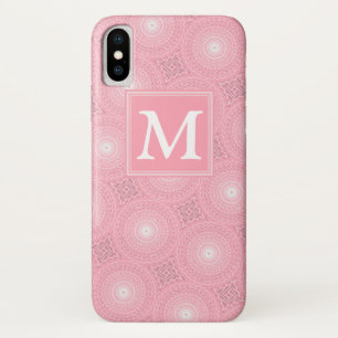 Etui iPhone Case-Mate Monogramme rose cercles motif