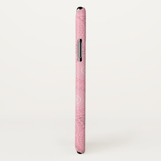 Coques Case-Mate iPhone Monogramme rose cercles motif (Dos/Droite)