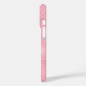Coques Case-Mate iPhone Monogramme rose cercles motif (Verso / Gauche)