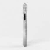 Coques Case-Mate iPhone Monogramme rose chaud Chic Foil Faux (Dos/Droite)