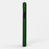 Coques Case-Mate iPhone Monogramme rose chic Nom initial sur vert foncé (Dos/Droite)