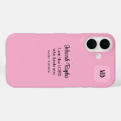 Coques Case-Mate iPhone Monogramme rose clair de verset biblique chrétien (Verso (horizontal))