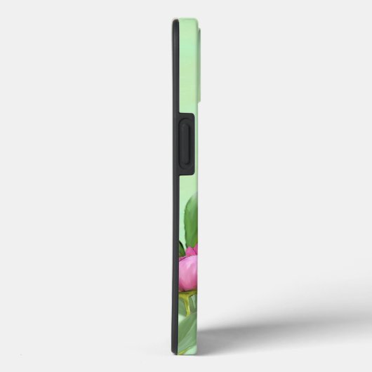 Coques Case-Mate iPhone Monogramme rose Custom Floral Peonies botaniques (Verso / Droite)