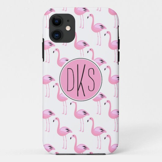 Coques Case-Mate iPhone Monogramme rose des Flamants roses | (Dos)