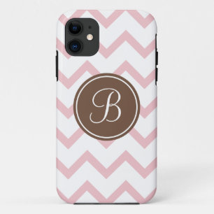 Etui iPhone Case-Mate Monogramme rose et brun chocolat