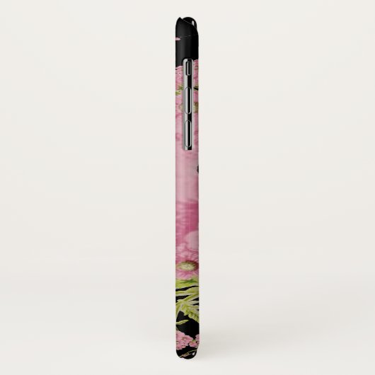 Coques Case-Mate iPhone Monogramme rose et noir d'Achille (Dos/Gauche)