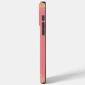 Coques Case-Mate iPhone Monogramme rose et or (Verso / Gauche)