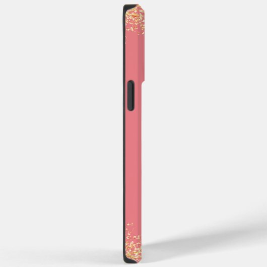 Coques Case-Mate iPhone Monogramme rose et or (Verso / Droite)