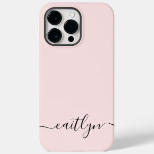 Coque Pour Pour iPhone 14 Pro Max Monogramme rose féerique écriture moderne personna