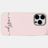 Coques Case-Mate iPhone Monogramme rose féerique écriture moderne personna (Verso (horizontal))