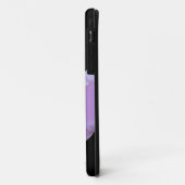 Coques Case-Mate iPhone Monogramme rose Fleur Classic Noir (Dos/Gauche)