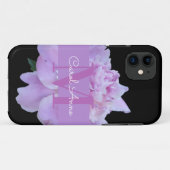 Coques Case-Mate iPhone Monogramme rose Fleur Classic Noir (Dos (Horizontal))