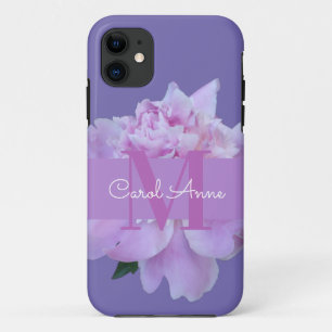 Case-Mate iPhone Case Monogramme rose Fleur Classique violet