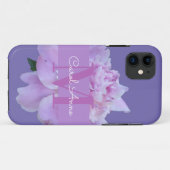 Coques Case-Mate iPhone Monogramme rose Fleur Classique violet (Dos (Horizontal))