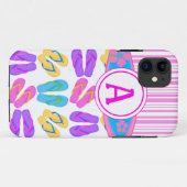 Coques Case-Mate iPhone Monogramme rose Flip Flops Surfboard iPhone 5 Coqu (Dos (Horizontal))