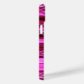 Coques Case-Mate iPhone Monogramme rose foncé brillant onces satinées (Verso / Droite)