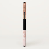 Coques Case-Mate iPhone Monogramme rose Gold Glam (Dos/Droite)