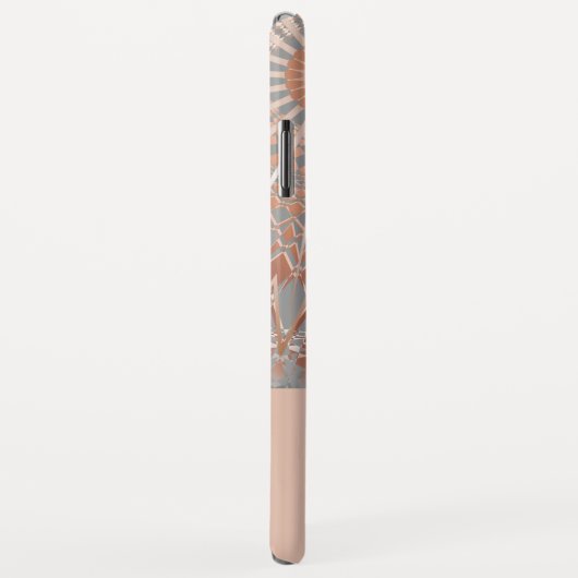 Coques Case-Mate iPhone Monogramme rose Gold Grey Mandala (Dos/Droite)