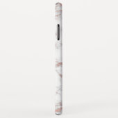 Coques Case-Mate iPhone Monogramme Rose Gold & Marbre blanc (Dos/Droite)