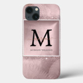 Coques Case-Mate iPhone Monogramme rose Gold Script (Verso)