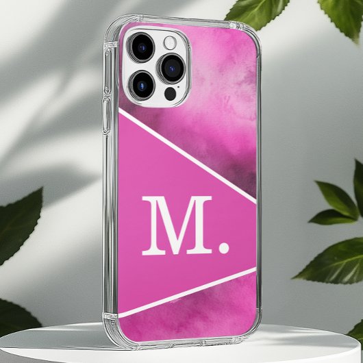 Coques Case-Mate iPhone Monogramme rose moderne