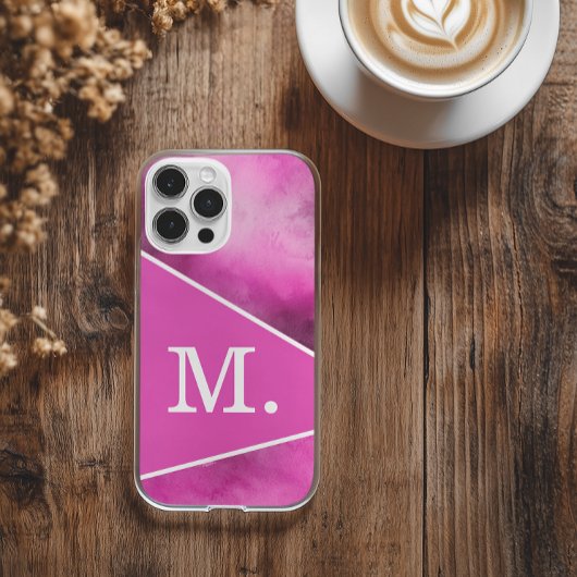 Coques Case-Mate iPhone Monogramme rose moderne