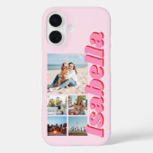 Coques Case-Mate iPhone Monogramme rose moderne 5 - Collage photo (Verso)