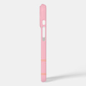 Coques Case-Mate iPhone Monogramme rose moderne Nom initial (Verso / Gauche)