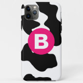 Coques Case-Mate iPhone Monogramme rose Motif Quirky Cow (Dos)