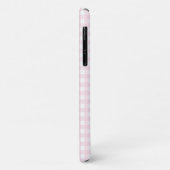 Coques Case-Mate iPhone Monogramme rose moyen En vichy Motif avec couronne (Dos/Gauche)
