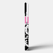 Coques Case-Mate iPhone Monogramme rose, noir, blanc rayé Damas iPad (Verso / Gauche)