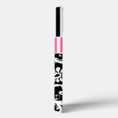 Coques Case-Mate iPhone Monogramme rose, noir, blanc rayé Damas iPad (Verso / Droite)