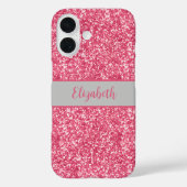Coques Case-Mate iPhone Monogramme rose Parties scintillant gris tendance  (Verso)