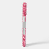 Coques Case-Mate iPhone Monogramme rose Parties scintillant gris tendance  (Verso / Droite)