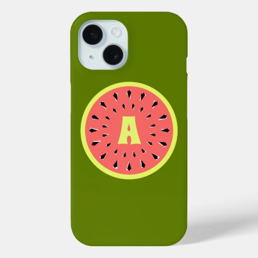 Coques Case-Mate iPhone "Monogramme" rose pastèque (Verso)