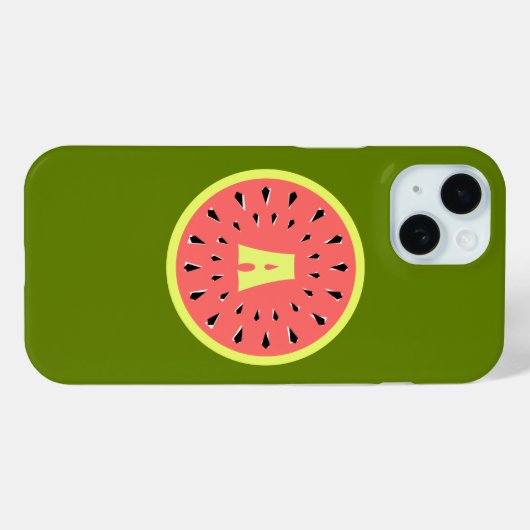 Coques Case-Mate iPhone "Monogramme" rose pastèque (Verso (horizontal))