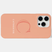 Coques Case-Mate iPhone Monogramme rose Peach Classic Coque-Mate (Verso (horizontal))