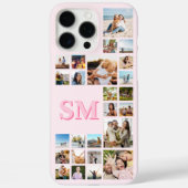 Coques Case-Mate iPhone Monogramme rose personnalisé - 25 premiers photos (Verso)