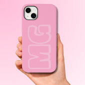Coques Case-Mate iPhone Monogramme rose preppy