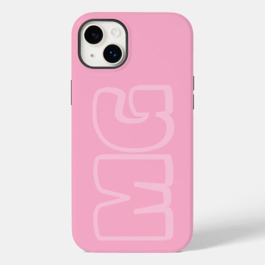 Coques Case-Mate iPhone Monogramme rose preppy (Verso)