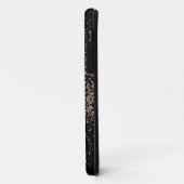 Coques Case-Mate iPhone Monogramme rose rose or et noir (Dos/Gauche)