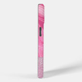 Coques Case-Mate iPhone Monogramme rose rose Parties scintillant d'âge (Verso / Droite)