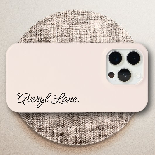 Coques Case-Mate iPhone Monogramme rose rose rose moderne féminin minimali